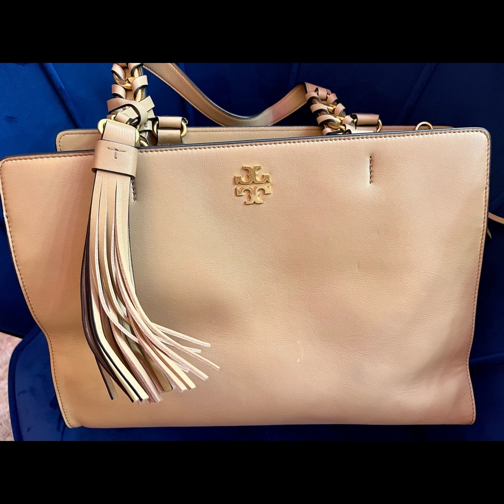 Tory Burch Brooke Satchel Savannah Tan